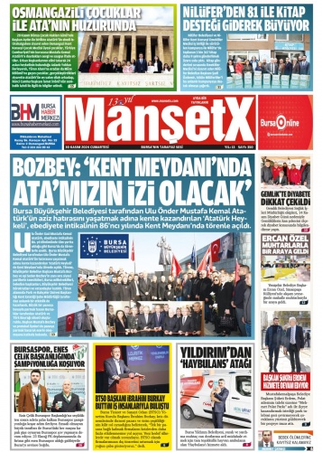 MANŞETX GAZETESİ'NİN 13.YIL 350. ANKARA -BURSA KASIM SAYILARI ÇIKTI