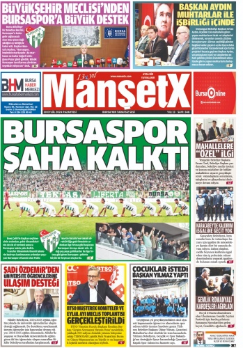 MANŞETX GAZETESİ'NİN 13.YIL 348.EYLÜL SAYILARI ÇIKTI