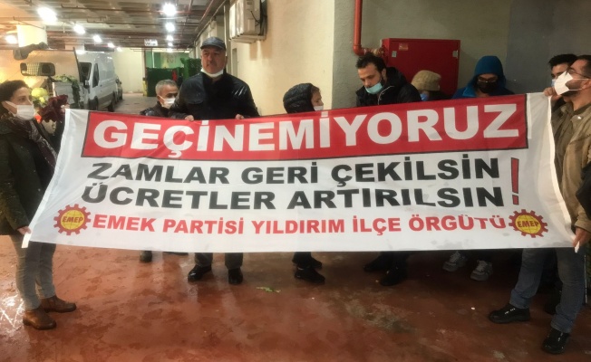 Emek Partisi Bursa pazar alanında zamlara karşı eylem