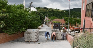 MERKEZDEN KIRSALA PARKE TAŞI ÇALIŞMALARI SÜRÜYOR