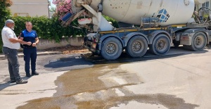 Gemlik'te atık betonu sokağa dökenlere ceza